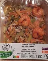 Mängden socker i Légumes duo de riz curry jaune et scampis