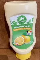 Mängden socker i Mayonnaise au citron