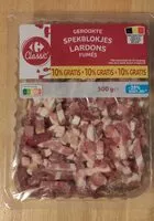 Mängden socker i Lardons fumés Gerookte spekblokjes