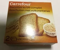 Mängden socker i Biscottes à la farine complète 57%