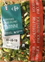 Mängden socker i Mix de légumes-Julienne