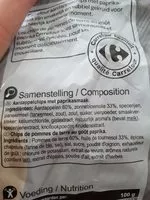 Mängden socker i Chips ribble paprika