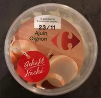 Mängden socker i Oignon haché