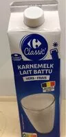 Mängden socker i Karnemelk / lait battu Carrefour
