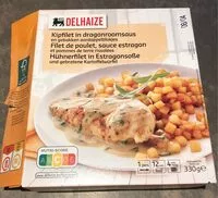 Mängden socker i Filet de poulet, sauce estragon et pommes de terre rissolées