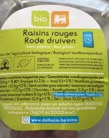 Mängden socker i Raisins rouges
