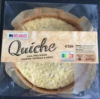 Mängden socker i Quiche jambon poireau et biere