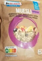 Mängden socker i Muesli superfruit