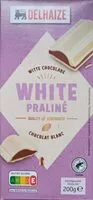Mängden socker i White praliné - chocolat blanc