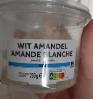 Mängden socker i Amande blanche en poudre