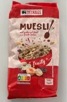 Mängden socker i Muesli aux fruits séchés