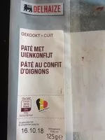 Mängden socker i Pâté au confit d'oignons