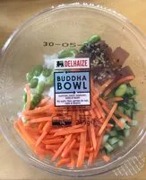 Mängden socker i Buddha Bowl - riz sushi, thon, germes de soja, radis et sésame