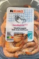 Mängden socker i Gambas cuites et non decortiquees