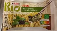 Mängden socker i Lasagne lentilles epinards bio