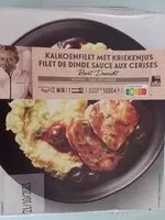 Mängden socker i Filet de dinde sauce aux cerises puree aux poireaux