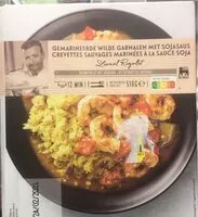 Mängden socker i Crevettes sauvages marinees sauce soja riz basmati au curry