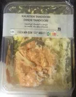 Mängden socker i Dinde Tandoori riz basmati, choux fleurs, haricots
