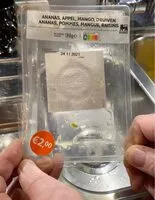 Mängden socker i Ananas, pommes, mangue, raisins