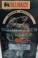 Mängden socker i Saumon norvégien naturel Delhaize