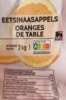 Mängden socker i Oranges de table