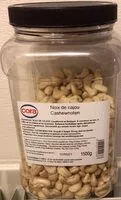 Mängden socker i Noix de cajou
