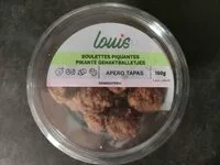 Mängden socker i Boulettes piquantes pikante gehaktballetjes