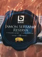 Mängden socker i Jamon serrano reserva