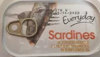 Mängden socker i Sardines à l'huile de tournesol