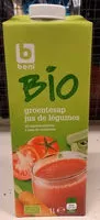 Mängden socker i Boni Bio jus de légumes à base de concentrés