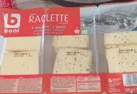 Mängden socker i Fromage raclette 3 gouts