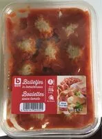 Mängden socker i Balletjes in tomatensaus