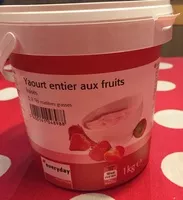 Mängden socker i Yaourt entier aux fraises