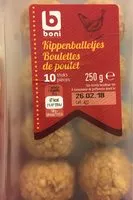 Mängden socker i Boulettes de poulet
