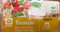 Mängden socker i Focaccia fromage tomates basilic
