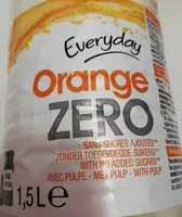 Mängden socker i Orange zero