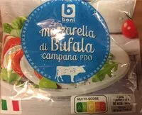 Mängden socker i Mozzarela di bufala campana PDO