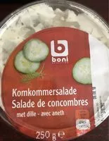 Mängden socker i Salade de concombres