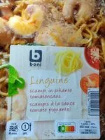 Mängden socker i Linguine scampi a la sauce tomate