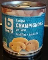 Mängden socker i Parijse Champignons de Paris (schijfjes)