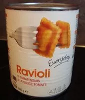 Mängden socker i Ravioli in tomatensaus 800g