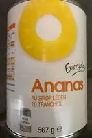 Mängden socker i Ananas op lichte siroop 10 schijven
