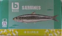 Mängden socker i Sardines à l'huile d'olive