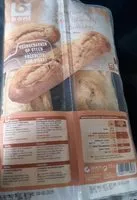 Mängden socker i Demi baguettes blanches precuites sur pierre