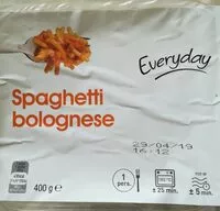 Mängden socker i Spaghetti bolognaise Everyday