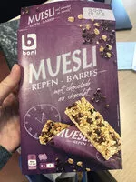 Mängden socker i Muesli repen met chocolade