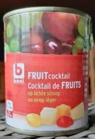 Mängden socker i Fruits cocktail au sirop léger