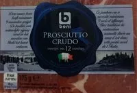 Mängden socker i Prosciutto crudo