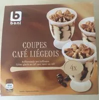 Mängden socker i Coupes café liégeois