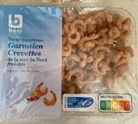 Mängden socker i Crevettes grises de la mer du Nord fraîches